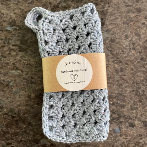 2 Hand Crafted Crochet Washcloths Crochet Dishcloths 100% Cotton - Granny Square - Picture 2 of 5